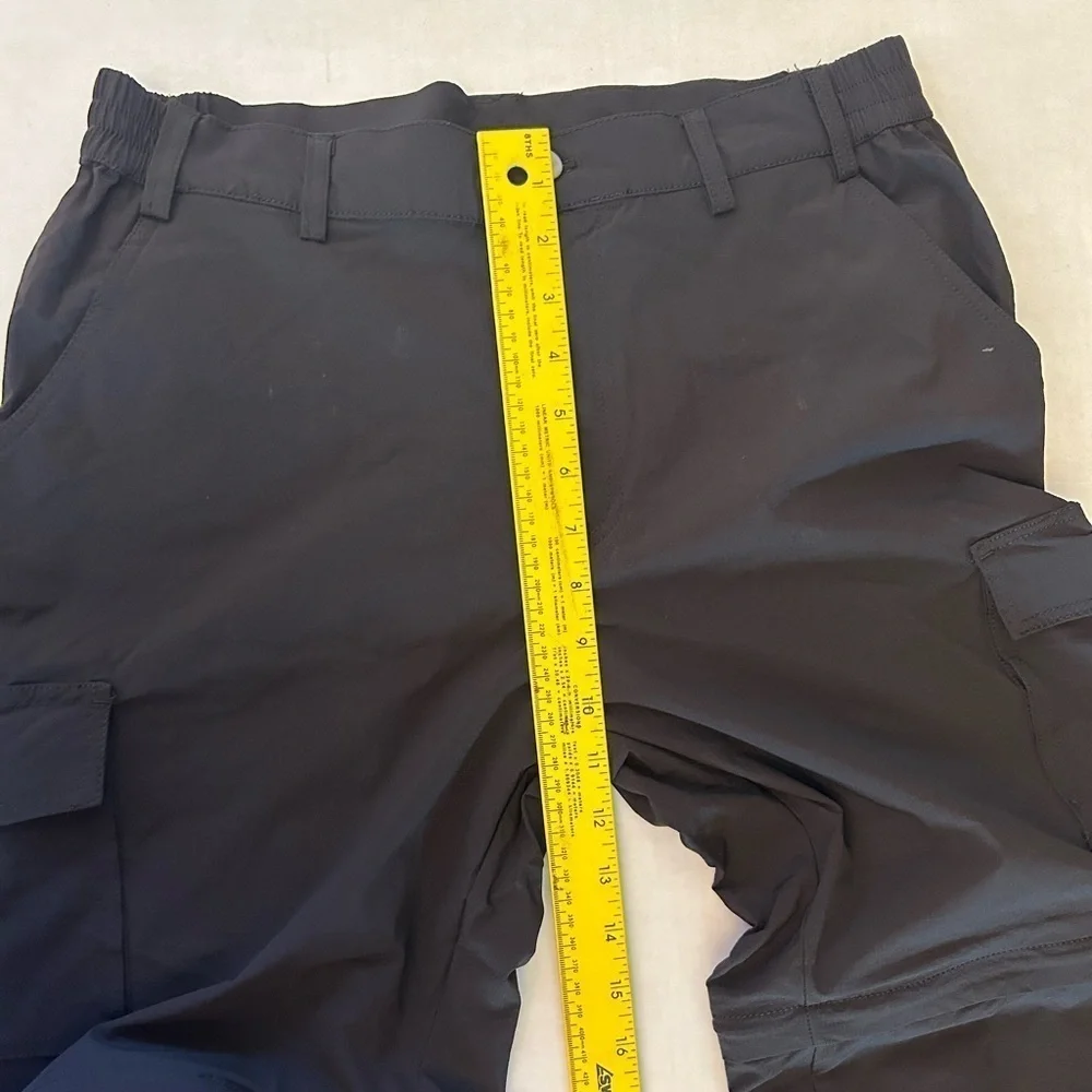 NONWE mens‎ hiking convertible light weight quick dry black pants Sz-30x32.  O14